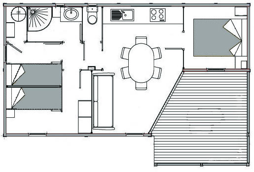 Plattegrond chalet type 4