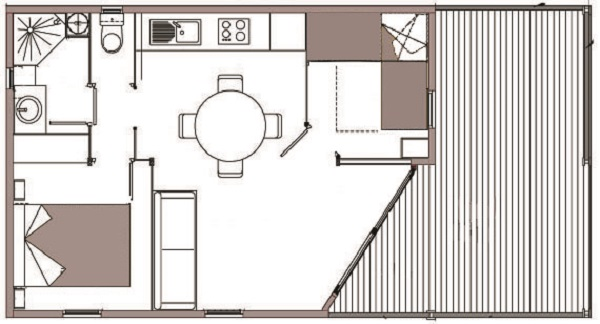 Plattegrond chalet type 5